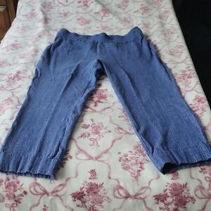Blue Cropped Pants